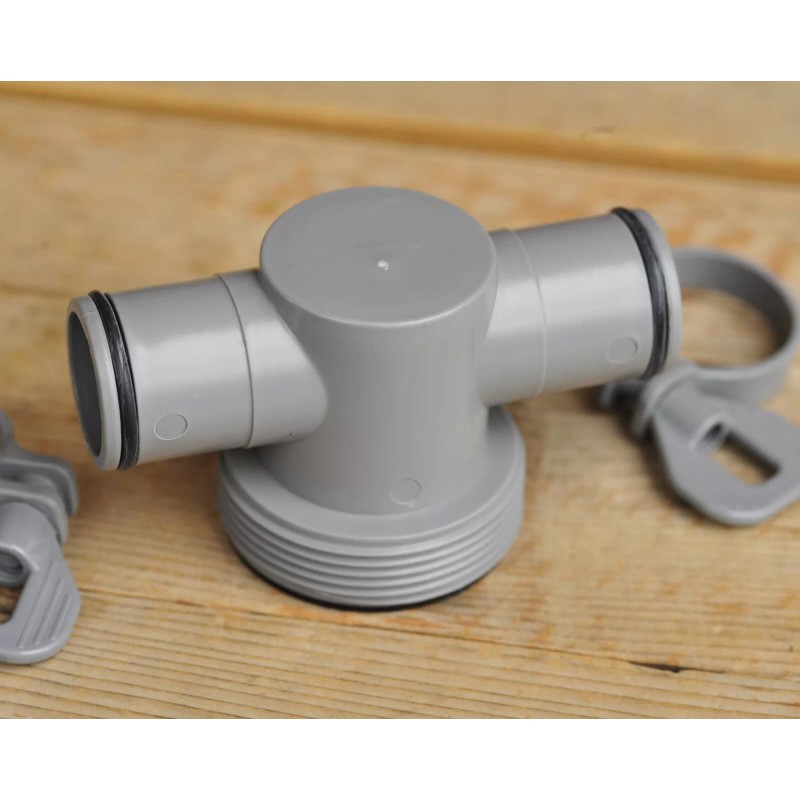 Bestway Pool T-Joint Pump Hose Connector with Hose Clamps