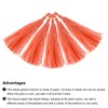 sourcing map Orange Tassel Garland Banner with Rope Tissue Paper