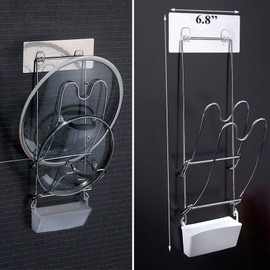 Royal Brands Pot Lid Organizer Rack Wall Mount Self Adhesive Kitchen Cabinet Pantry Storage Kitchen Organization