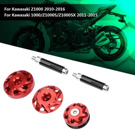 KIMISS Motorcycle Frame Hole Decorative Frame Hole Cover Cap Z1000 1000 Z1000S Z1000SX (Red), Green, Red