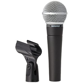 Shure SM58 Cardioid Dynamic Vocal Microphone with 25' XLR Cable, Pneumatic Shock Mount, Spherical Mesh Grille with Built-in Pop Filter, A25D Mic Clip, Storage Bag, 3-pin XLR Connector (SM58-CN)