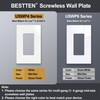 BESTTEN [10 Pack] Midsize Screwless Wall Plate, USWP4 Glossy Off