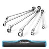 DURATECH Extra Long Flex-Head Ratcheting Wrench Set, Double Box End