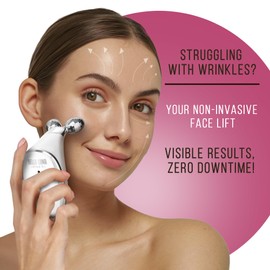 Bella Luna 6-in-1 Microcurrent Facial Device, Anti-Aging Skin Care Tool, White