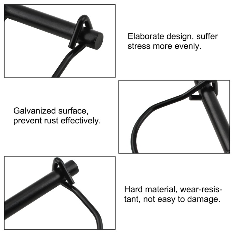 INCREWAY 4PCS Wire Lock Pin, 5/16" Carbon Steel Shaft Locking