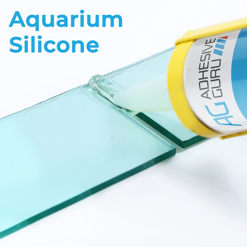 Aquarium Silicone Sealant Clear (2x10.5 floz) 100% Silicone, Waterproof Aquarium