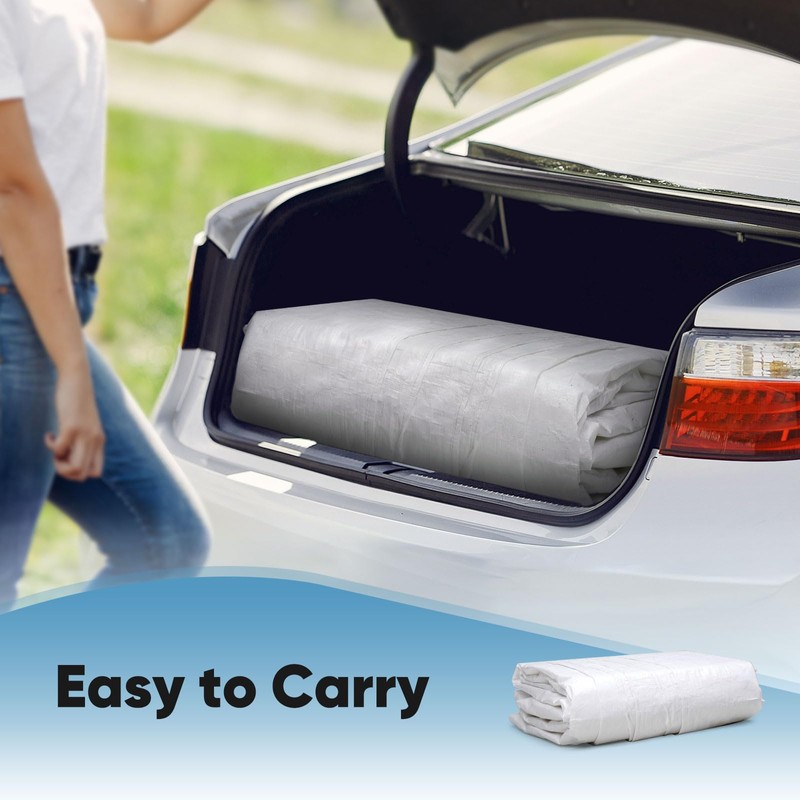 ADVANCE OUTDOOR Replacement Top Cover Tarp for 12x20 ft Carport