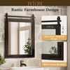 TETOTE Black Wood Framed Bathroom Vanity Mirror 24” x 36”