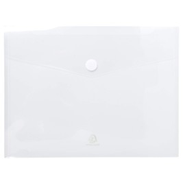 Exacompta 56421E Pack of 5 Plastic Envelopes DIN A5 for Envelopes with Velcro Fastening and Flap Made of Soft Plastic Transparent