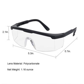 HONGCI 2 Pack Safety Glasses,Anti Fog and UV Protection Protective Clear Goggles,Safety Protection Glasses,Safety Goggles for Kids Nerf Gun Battles,Construction,DIY,Lab,Welding,Chemistry,Personal Use