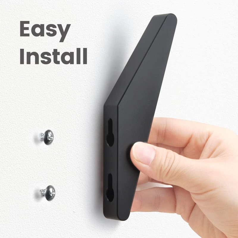 COCOYA 4Pack Metal Wall Hooks, Minimalist Coat Hooks Matte Black