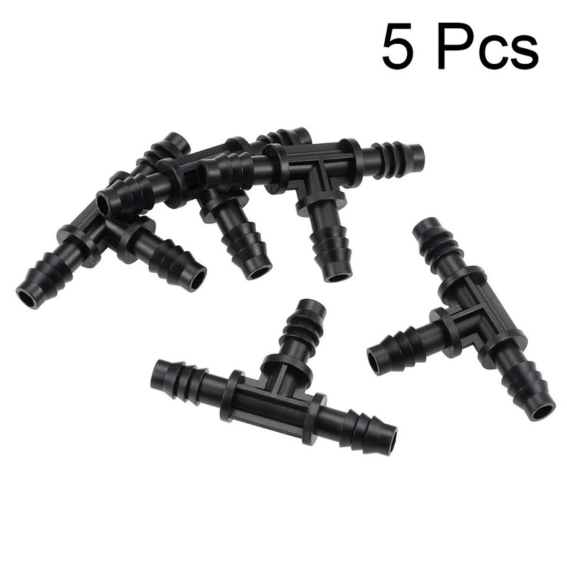 sourcing map Barb Drip Tee Pipe Connector 8mm Inner Diameter