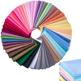 Patchwork Fabrics Cotton Fabric 50 Pieces 25 x 25 cm - Colourful Fabric Scraps for Sewing - 100% Cotton - Fabric Package Sold by the Metre for DIY Sewing & Quilting - Suitable for Children and Adults