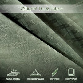 PANGSINNE 60 inch Shower Curtain - Heavy Duty Thick Fabric Green Shower Curtains for Bathroom, Weighted Hotel Spa Luxury Water Repellent Cloth Bath Curtain with 10 Hooks, 60Wx72H Sage Green