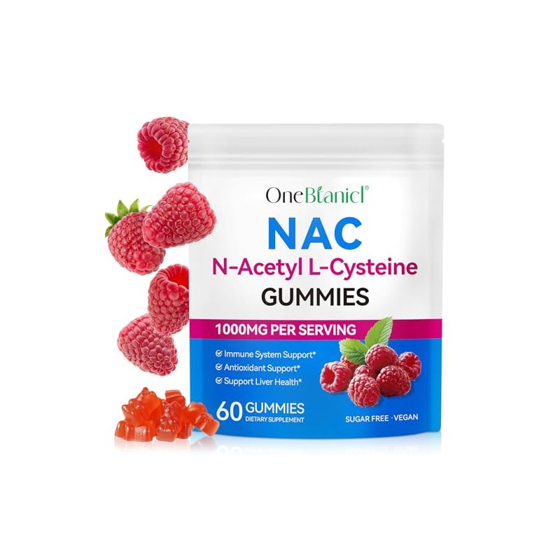 N-Acetyl L-Cysteine Gummies,1000mg NAC Gummies for Antioxidants & Immune Support,