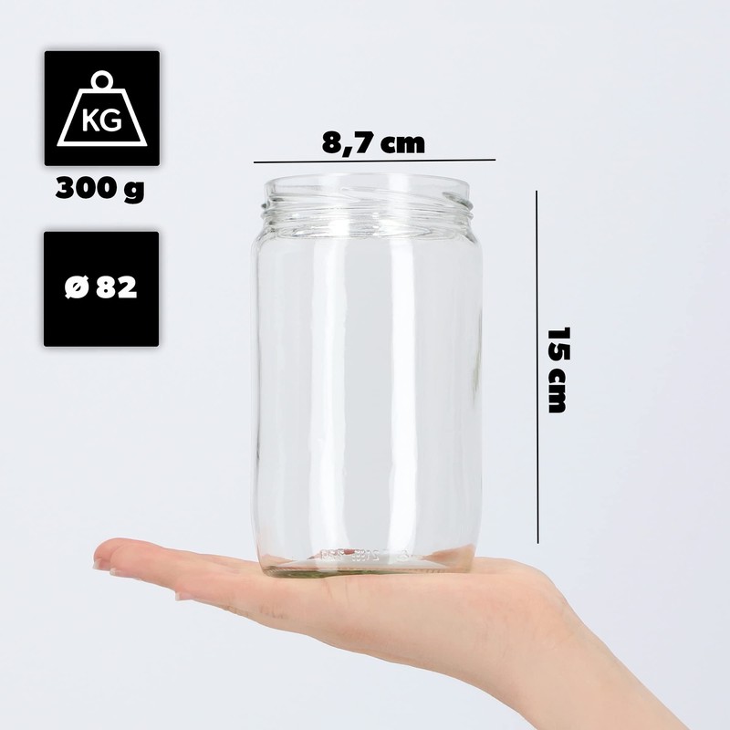 KADAX Preserving Jars 720 ml with Screw Lid fi82 mm