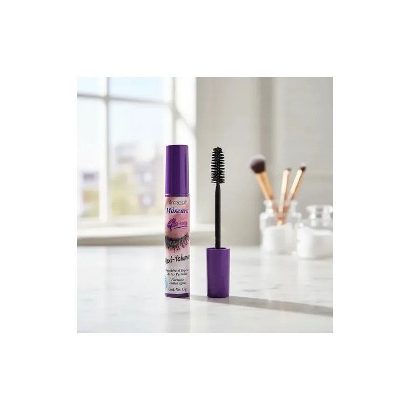 Rímel Máscara De Pestañas Maxi Volumen Morado 4 En 1