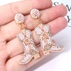Beaded Cowgirl Boot Earring Western Cowboy Boots Earrings for Women