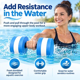 Floating EVA Water Dumbbell for Pool Exercise – Aquatic Resistance Trainer for Water Aerobics and Fitness