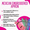 Cuitáxi Traditional Mexican apron for women with pockets beautiful flower