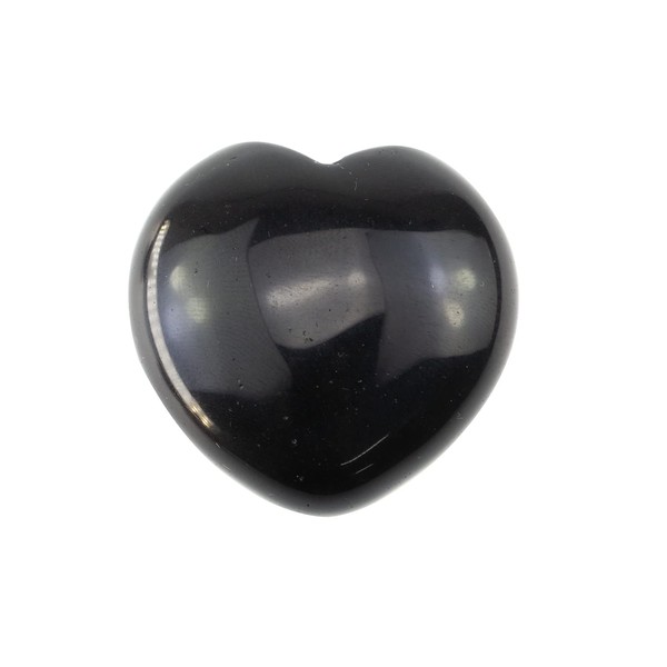 Ouubuuy Gemstone Obsidian Heart Lucky Charm Palm Tree Stones Energy Crystal Healing Stone 4 cm