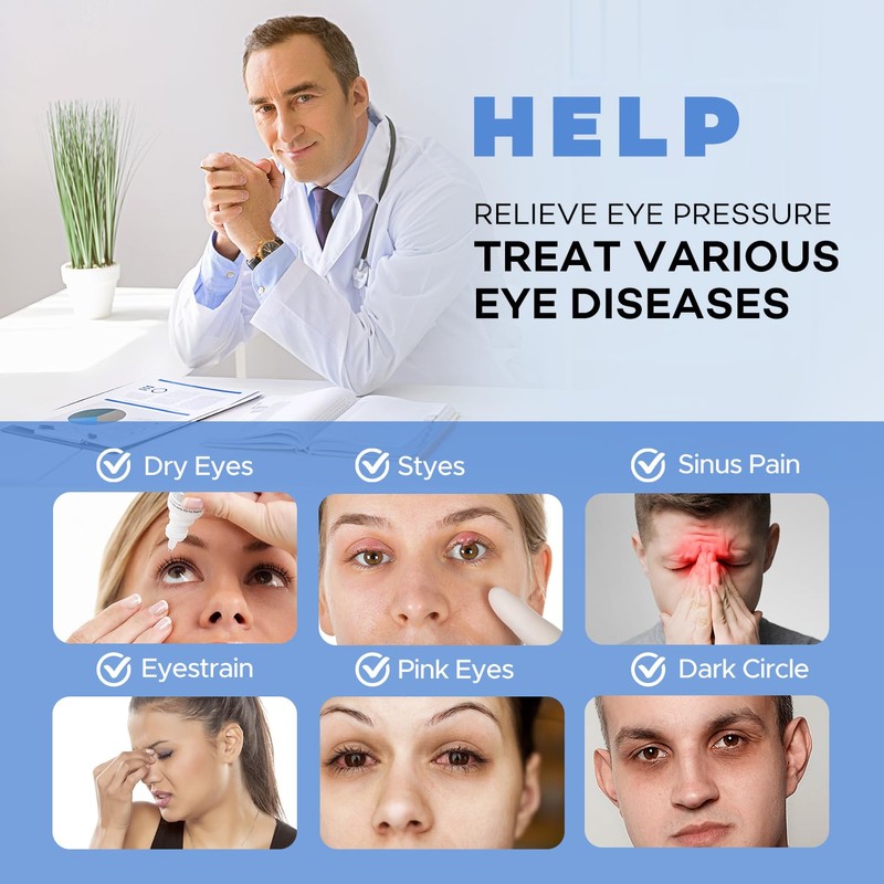 Ezona Heated Eye Mask, Warm Eye Compress Mask for Dry