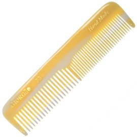 Giorgio G33 Fine Tooth and Wide Tooth Pocket Comb - Hair Styling Combs for Men and Women, Handmade Mustache and Beard Comb for Men for Grooming, Saw Cut and Hand Polished