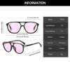 YAMEIZE Retro Style Pilot Double Bridge - Sunglasses for Women