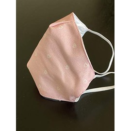 DAG Gear Reusable Face Mask - Water Resistant, Soft and Breathable, Stretchable Comfortable Elastic Ear Straps (Pink Hearts)