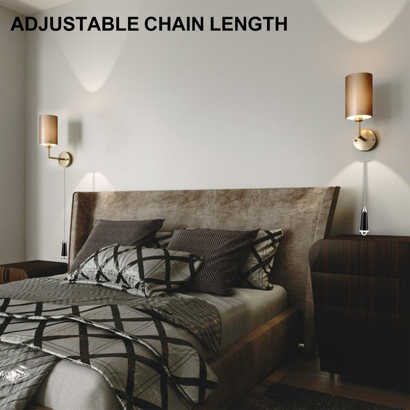 TXErfolg 2Pcs Light Pull Chain Extension with Ball Chain 85cm