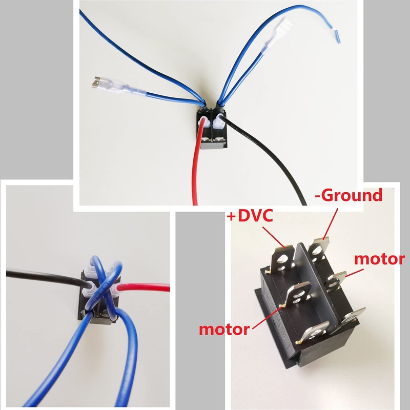 2PCS Momentary Polarity Reverse Switch DC 12V 20A Motor Control