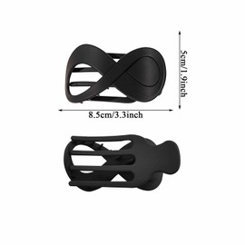 Hair Claw Clip for Women and Girls 4 Pcs Nonslip Hair Clip 3.42 * 1.97in Glossy and Matte Hair Clips for Thick Hair Women Big Hair Clips for Straight, Curly Hair