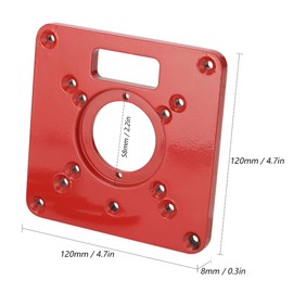 TopHomer Universal Router Table Insert Plate Set, Aluminum Alloy Plate with Pre-Drilled Adapt to Multiple Router of Different Model, Including Screws and Router Insertion Ring