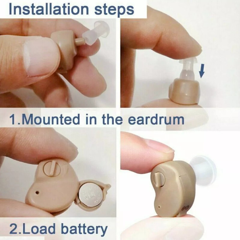 JahyShow 1/2PCS Small In Ear Invisible Best Sound Amplifier Adjustable