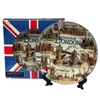 10cm Historical London Collage Plates with Gold Rims