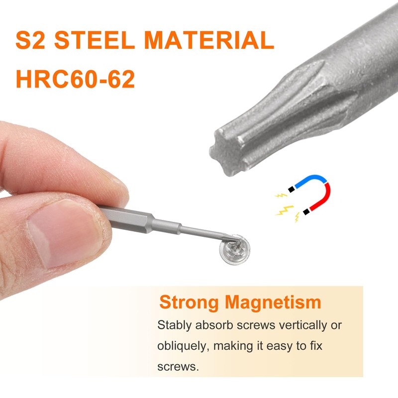 sourcing map 3pcs P5 Pentagon Screwdriver Bit 5/32" Hex Shank