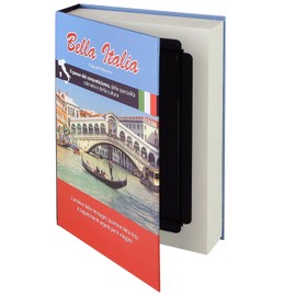 HMF 80935 Book Safe, Cash Box Real Paper Pages, Secret Box, "Bella Italia", 23 x 15 x 4 cm, Labeling in Italian