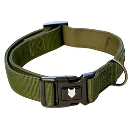 Fenrir Ragnar Dog Collar, Padded Neoprene, Breathable Nylon Pet Collar Adjustable for All Dog Breeds and Sizes (Green, XXL)