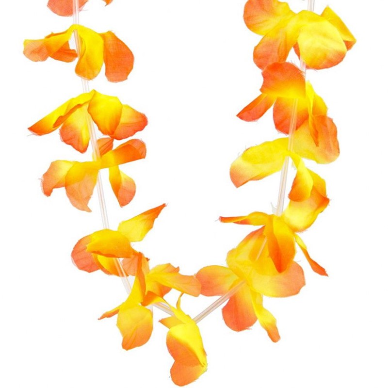 36Pcs Hawaiian Wreath Necklace Colorful Tropical Wreaths Hawaii Flowers Wreaths