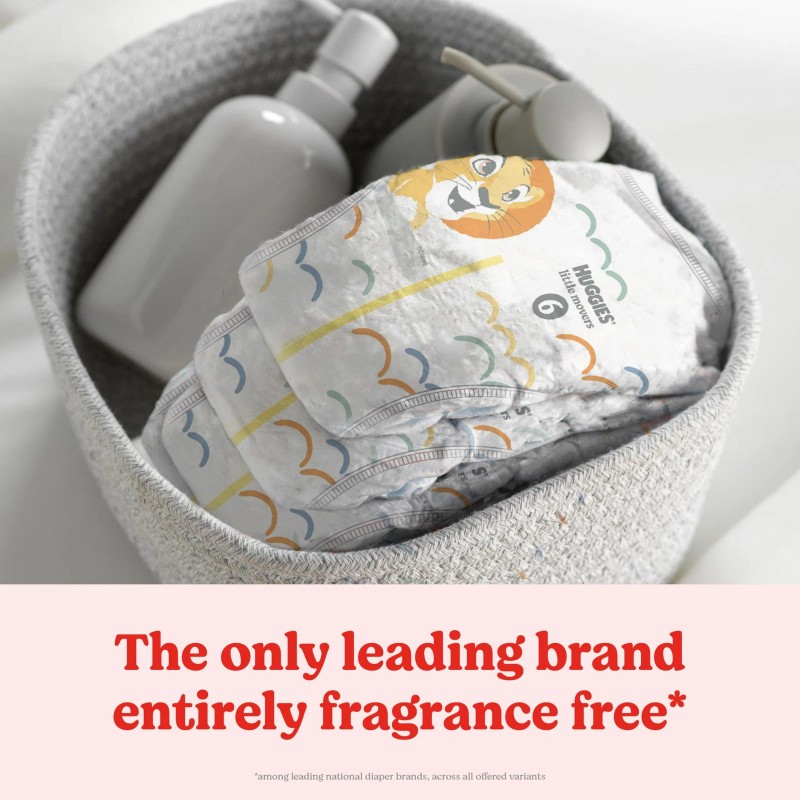 Huggies Little Movers Size 6 Diapers 35lbs Leak Proof with