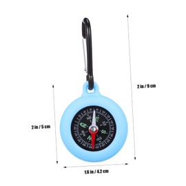 Totority 9pcs Hiking Navigation Tool with Carabiner Essential Camping Pocket Compass for Outdoor Adventures Travel and Survival