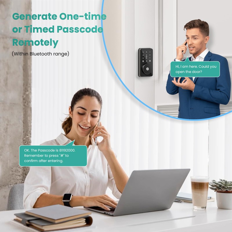 MOUSETRO Smart Lock, 4-in-1 Keyless Entry Door Lock for Front