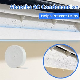 FuKuEn Moisture Absorbent Tape for Window Sill (1.18” x 13’) Brown Condensation Drip Strip Reusable, Prevents Small Lakes for Home