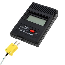 Smgda Thermometer TM902C Digital K Type Thermometer Sensor + Thermocouple Probe Detector Gas Liquid Semi-Solid Digital Display High Temperature Thermometer Gas-Liquid Semi-Solid Temperature Detection