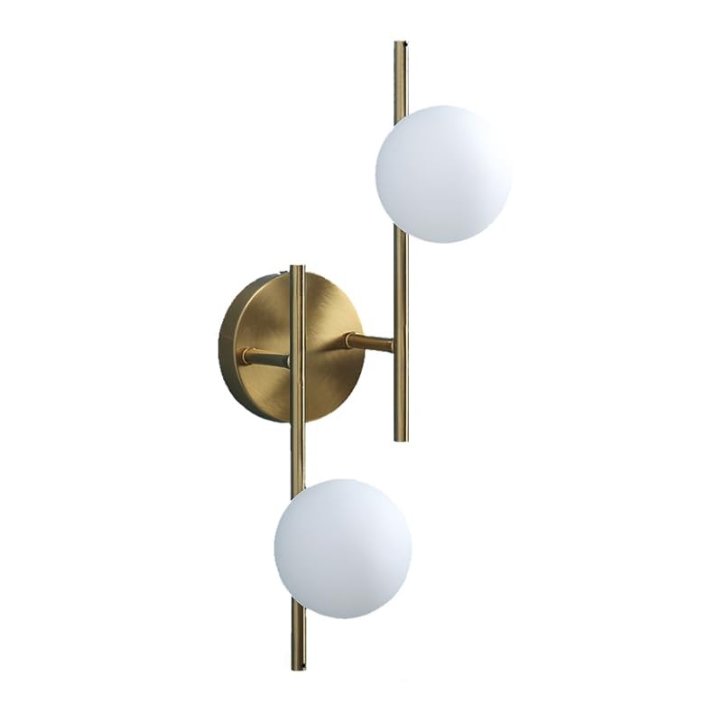 LZPZRUI Modern Globe Wall Sconce 2 Light Bedroom Wall lamp