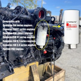 GETOPAUTO FS19596 Fuel/Water Separator for Cummins ISB,ISB02,ISM,ISM 02,ISB 6.7,ISB 5.9 series engines;PACCAR PX8 Engines Replaces Cummins 3954891