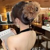WENJESO Women's Shark Clip, Feather Hair Accessory, Peony Tassel, Hair