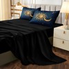 Merryword Blue Sun and Moon Comforter Set Queen 8 Pcs
