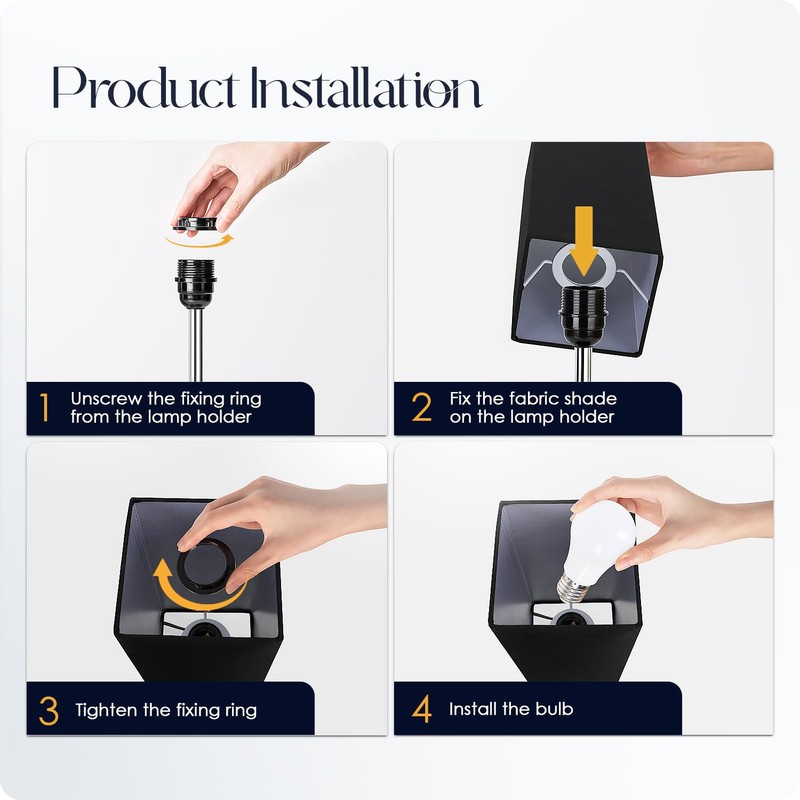 Bedside Lamp with USB Ports - Touch Control Table Lamp