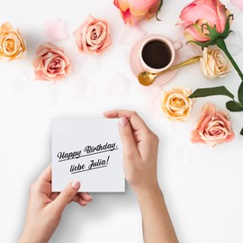 FarbenFroh by GUSTAV NEUSER 100 Single Cards Square – 15 x 15 cm in Bright White – 240 g/m² – Blank Craft Cards, Postcards, Craft Card in Coloured Paper Quality